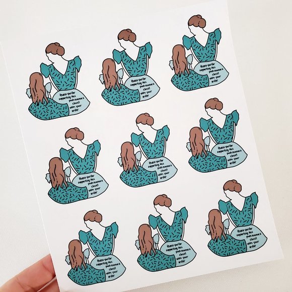 LB071 Mini Me Reseller Helper Poshmark Sticker Sheet Mom & Daughter [Price Firm] - Picture 4 of 8